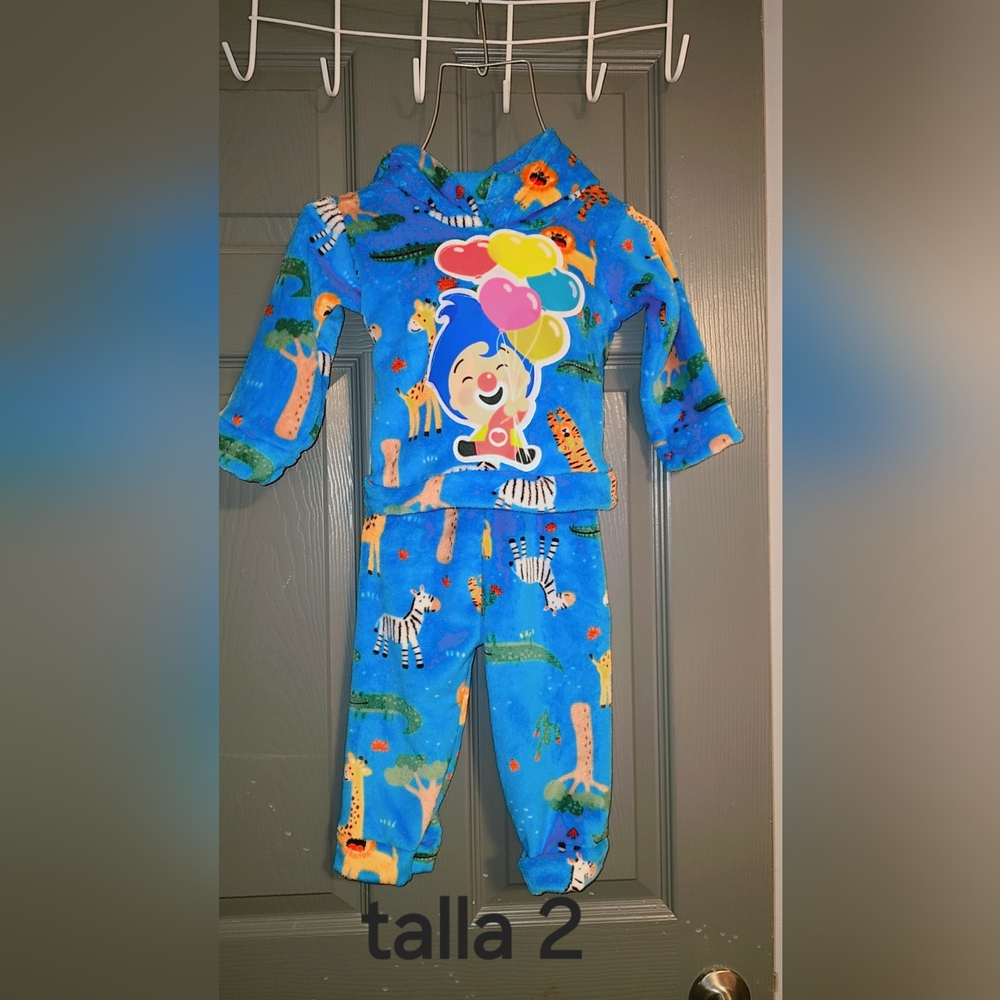 Blue Animal Print Kids Pajamas